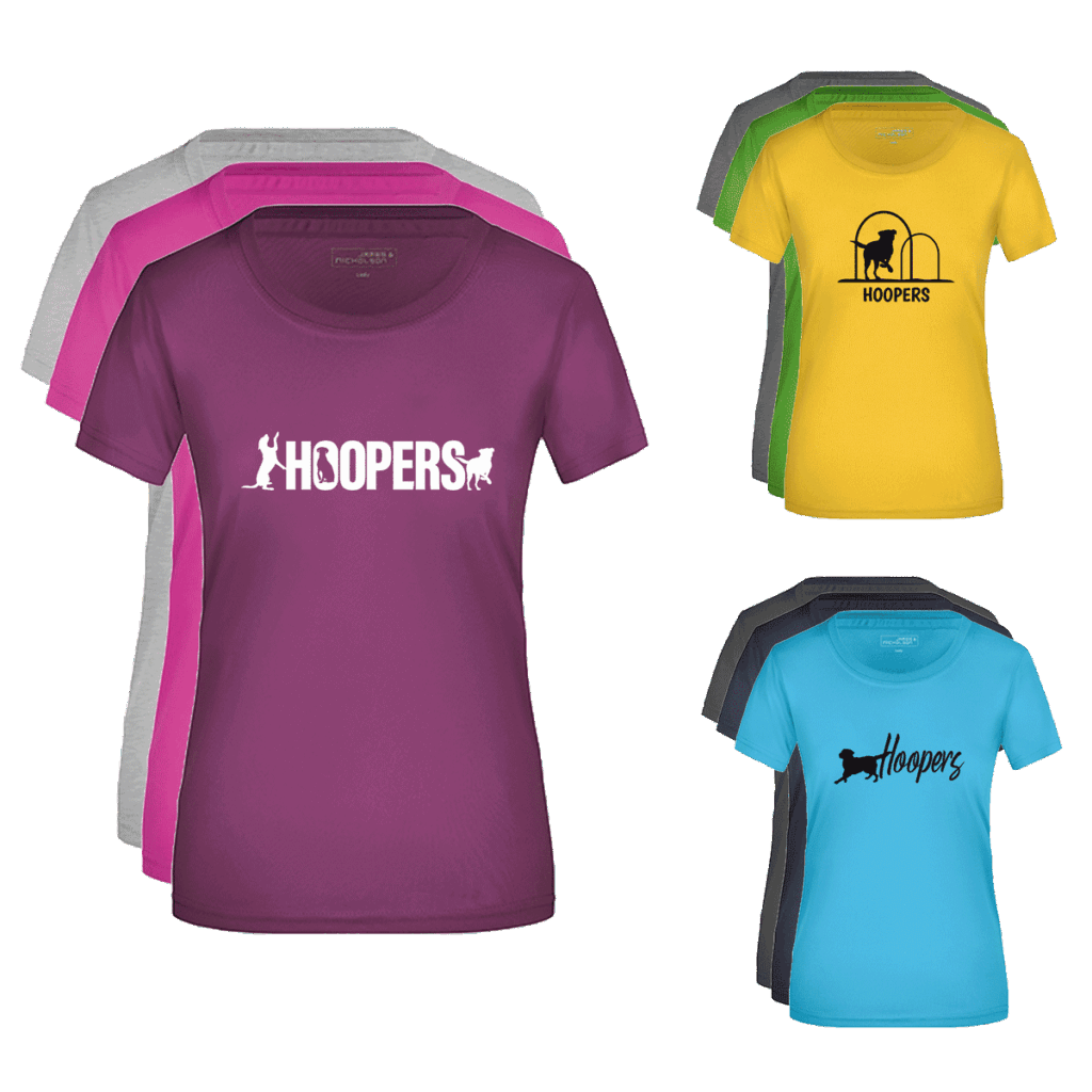 Herren Sportshirt mit Hoopers Motiven von Paw Passion