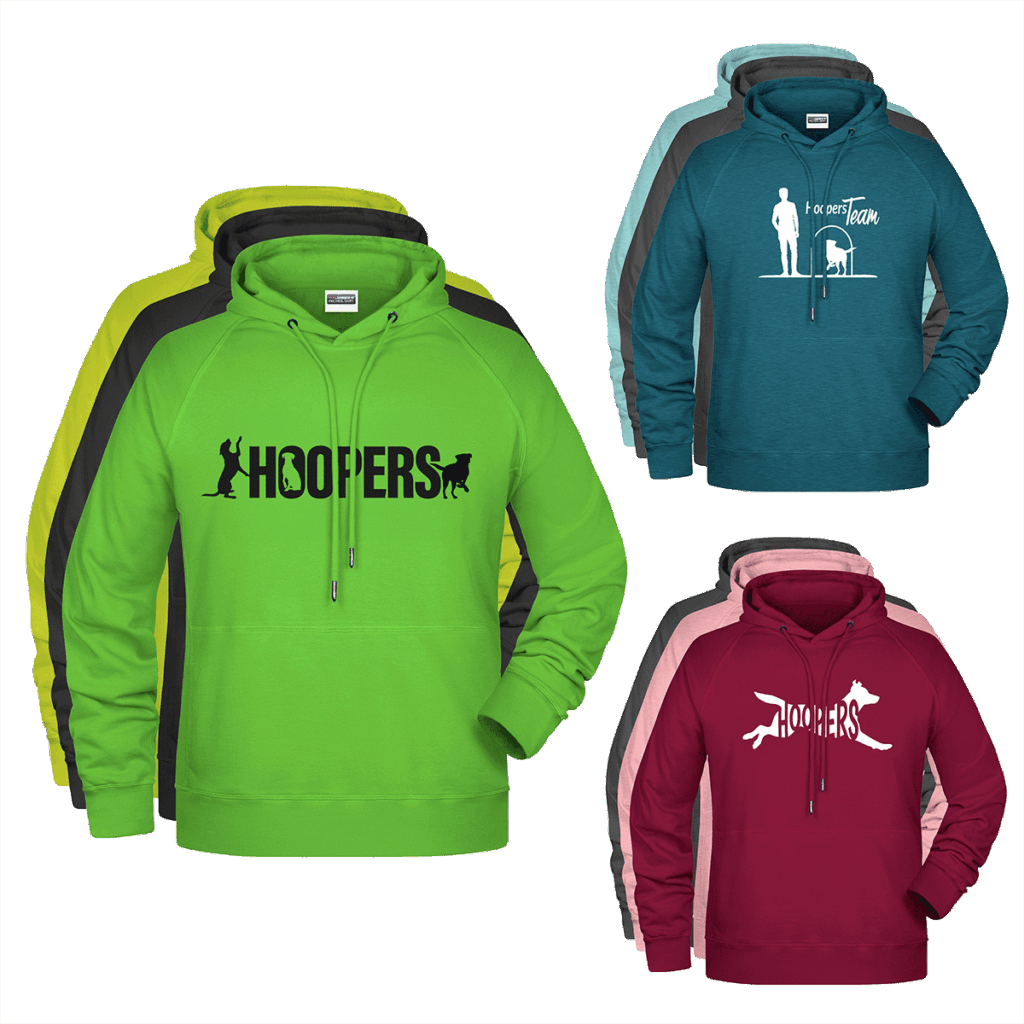 Herren Hoodie mit Hoopers Motiven von Paw Passion