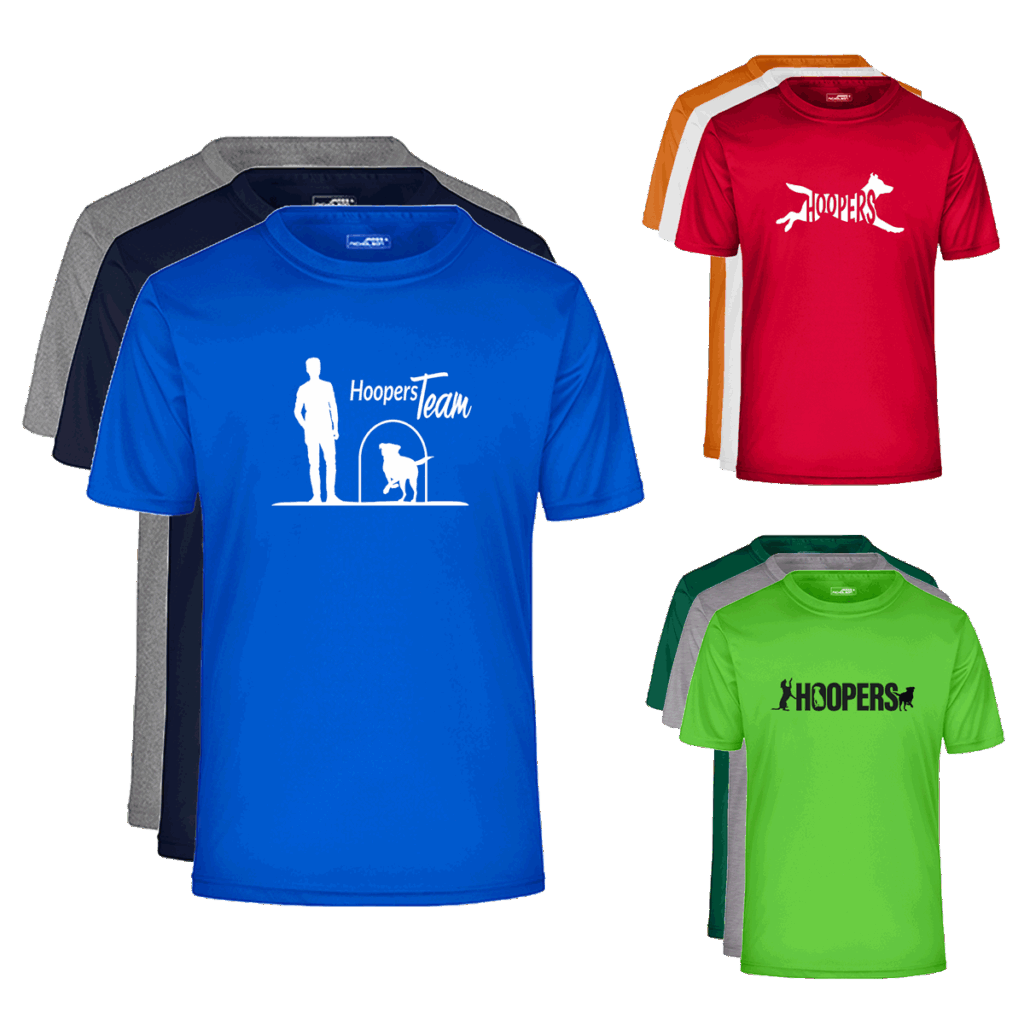 Herren Sportshirt mit Hoopers Motiven von Paw Passion