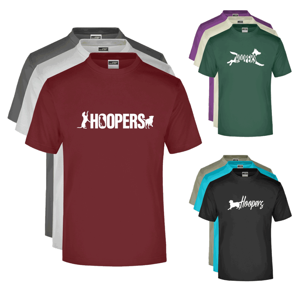 Herren T-Shirt mit Hoopers Motiven von Paw Passion