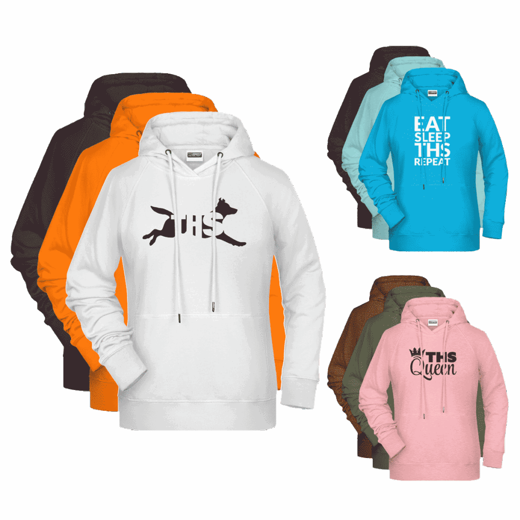 Damen Hoodie mit THS Motiven von Paw Passion